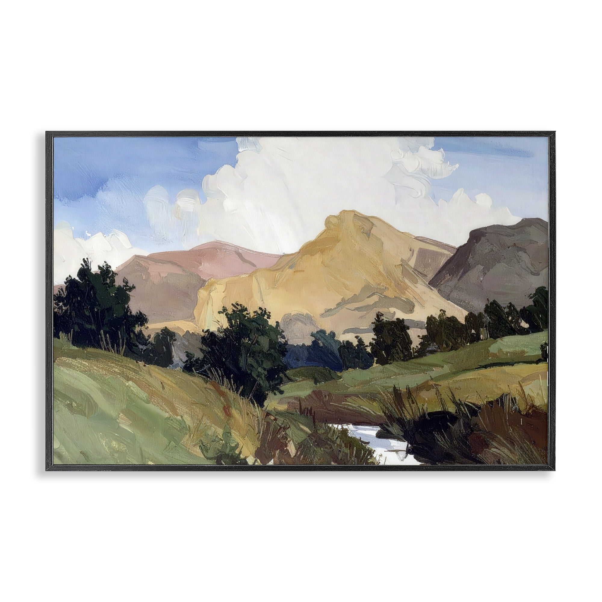 Stupell Industries River Mountain Divide Black Framed Giclee Art, design by Alonza Saunders