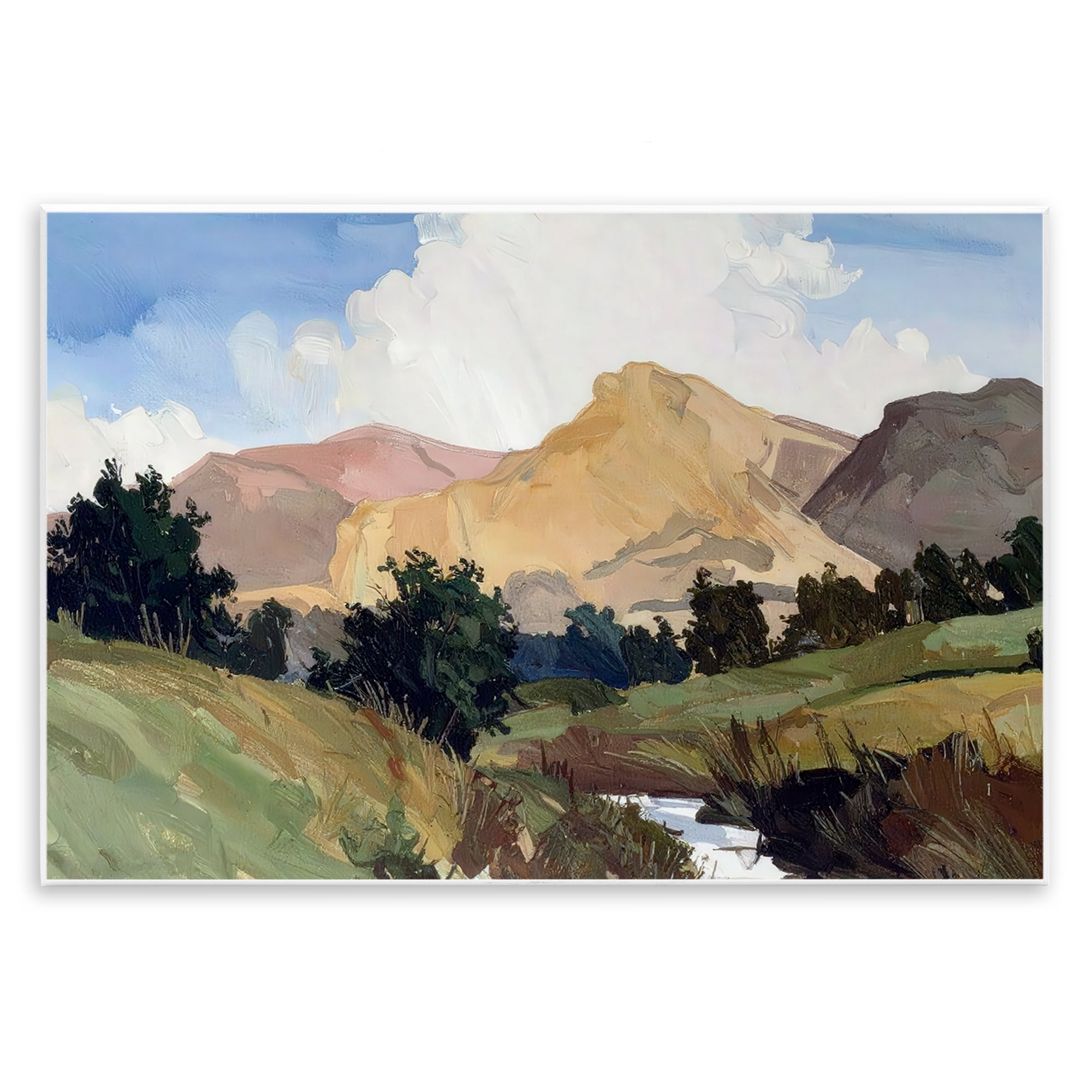 Stupell Industries River Mountain Divide Wall Plaque Art, design by Alonza Saunders
