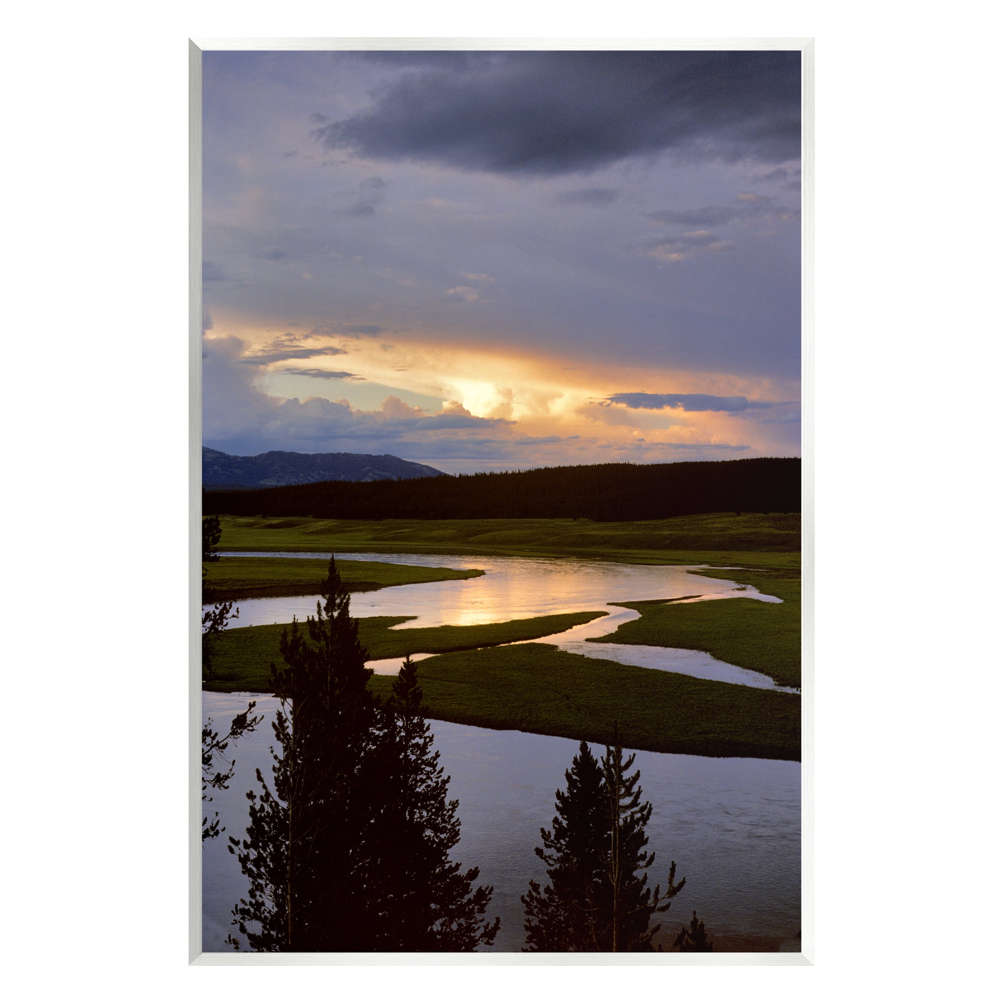 Stupell Industries River Overhead Clouds Landscape Coastal Photography Unframed Art Print Wall Art