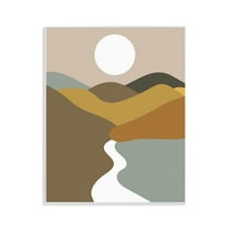 Stupell Industries River Towards Mountains Landscape Painting Unframed Art Print Wall Art, 11 x 14