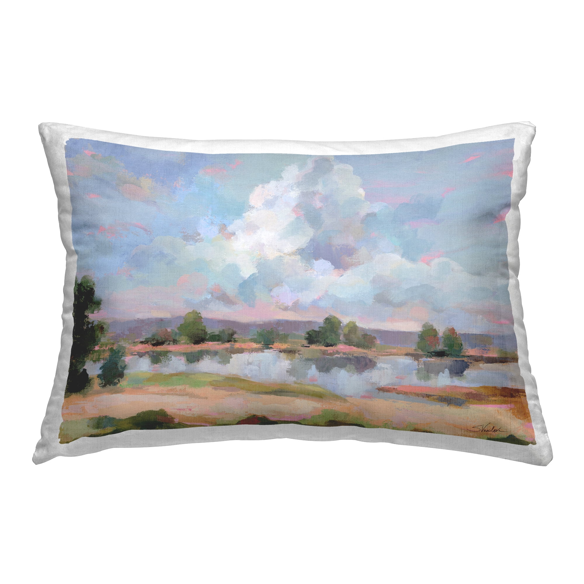 Stupell Industries River View Overhead Clouds Decorative Printed Throw Pillow Design by Silvia Vassileva.