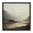 thumbnail image 1 of Stupell Industries River's Edge with Fading Cliffs Landscape & Nature Photography Black Floater Framed Canvas Art Print Wall Art, 25 x 25, 1 of 9