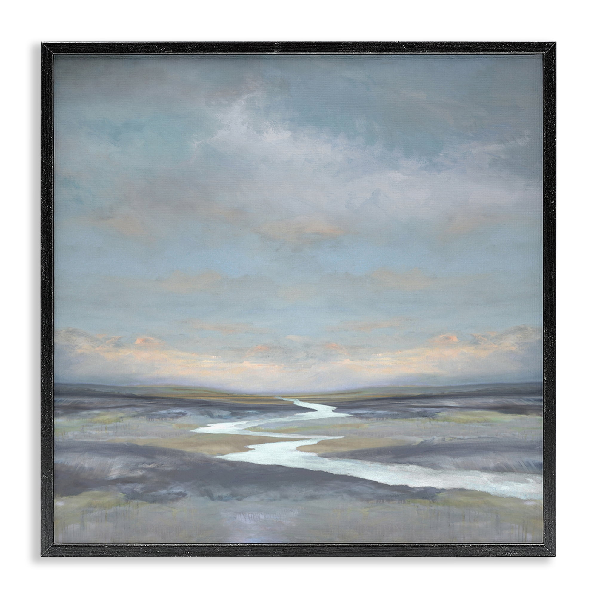 Stupell Industries Riverbend Misty Atmosphere Black Framed Giclee Art, design by Christy McKee