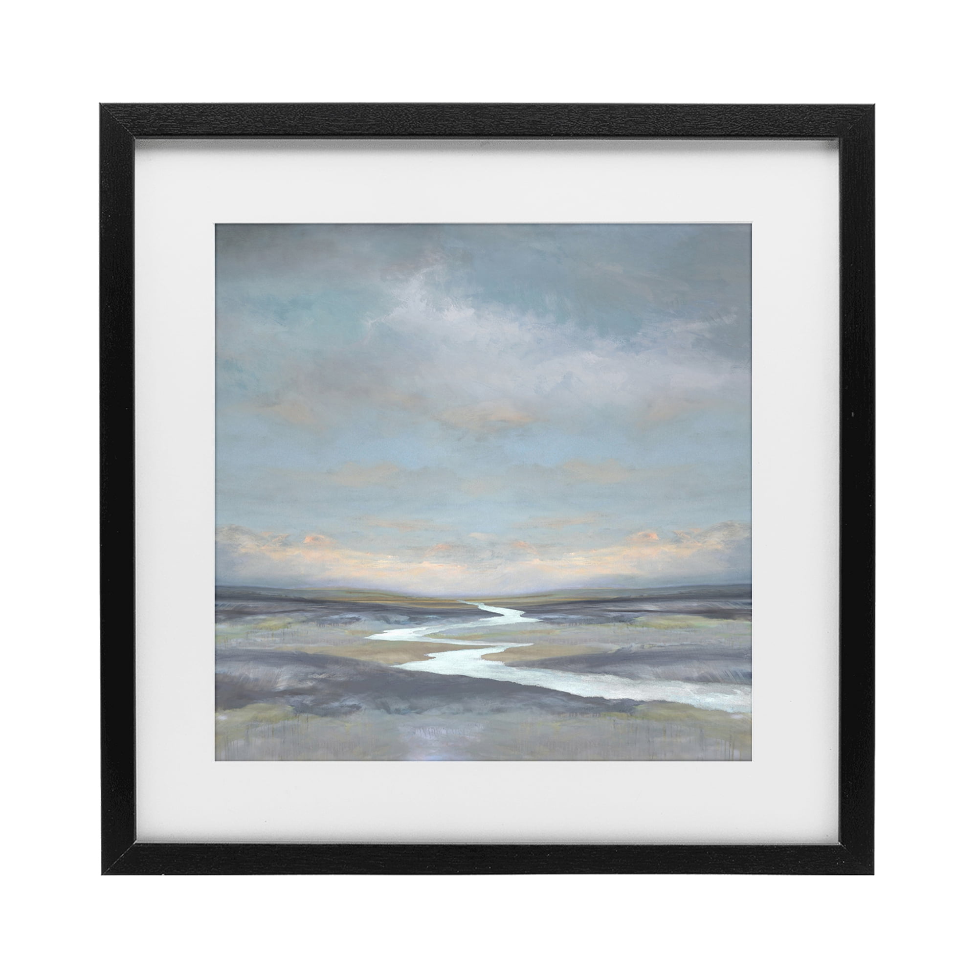 Stupell Industries Riverbend Misty Atmosphere Black Framed Print Under Glass, design by Christy McKee