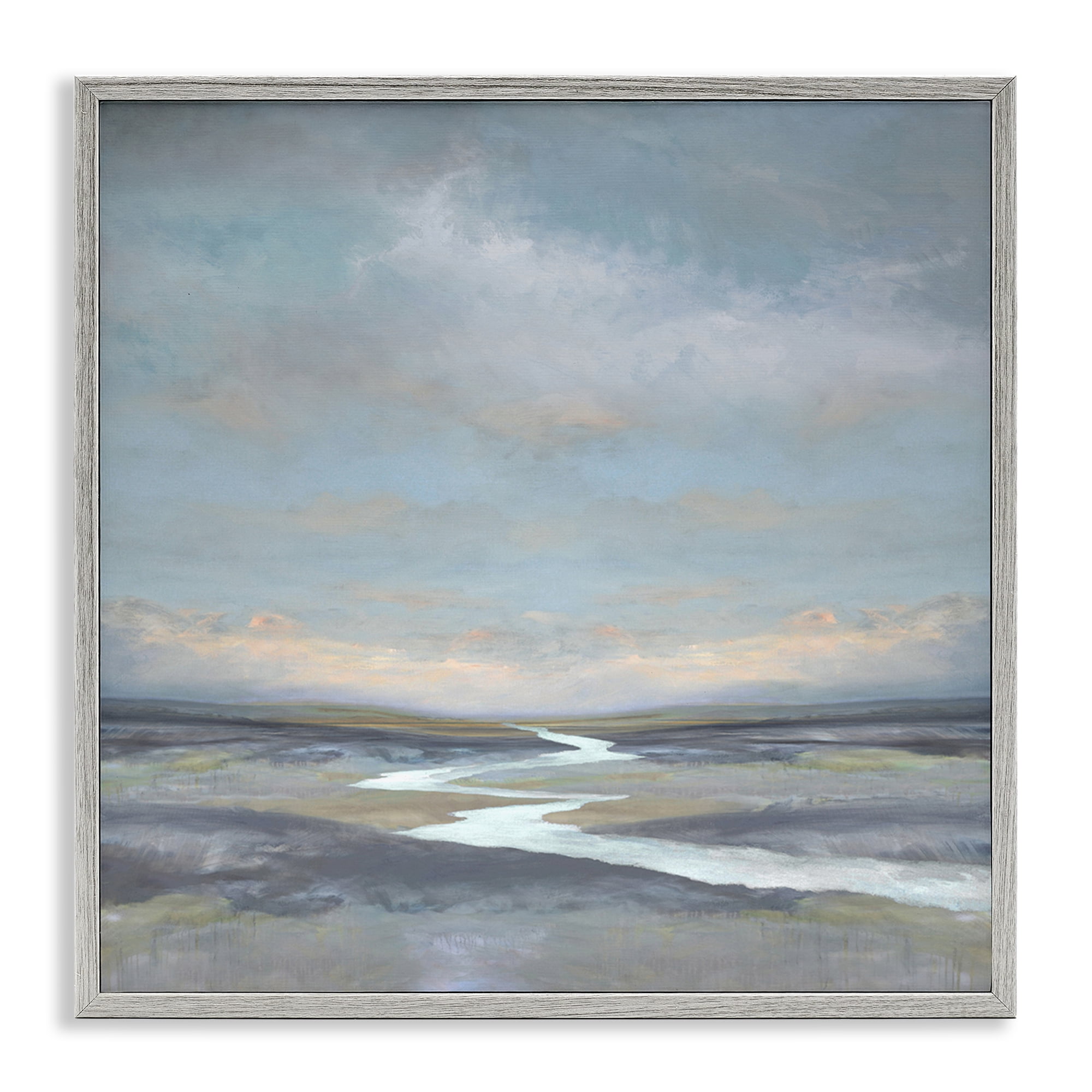 Stupell Industries Riverbend Misty Atmosphere Gray Framed Giclee Art, design by Christy McKee