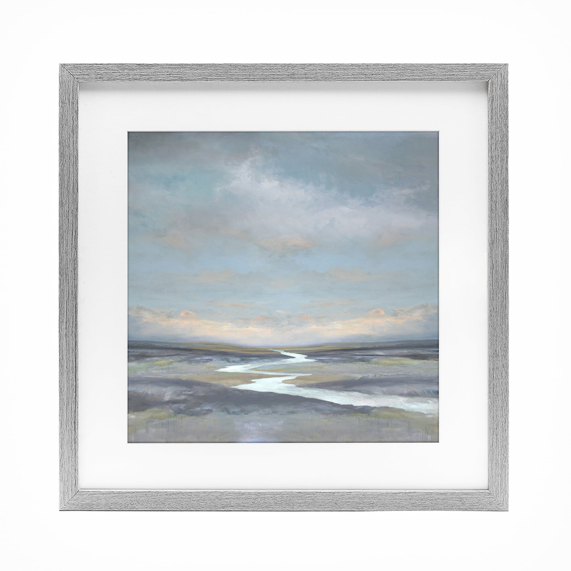 Stupell Industries Riverbend Misty Atmosphere Gray Framed Print Under Glass, design by Christy McKee