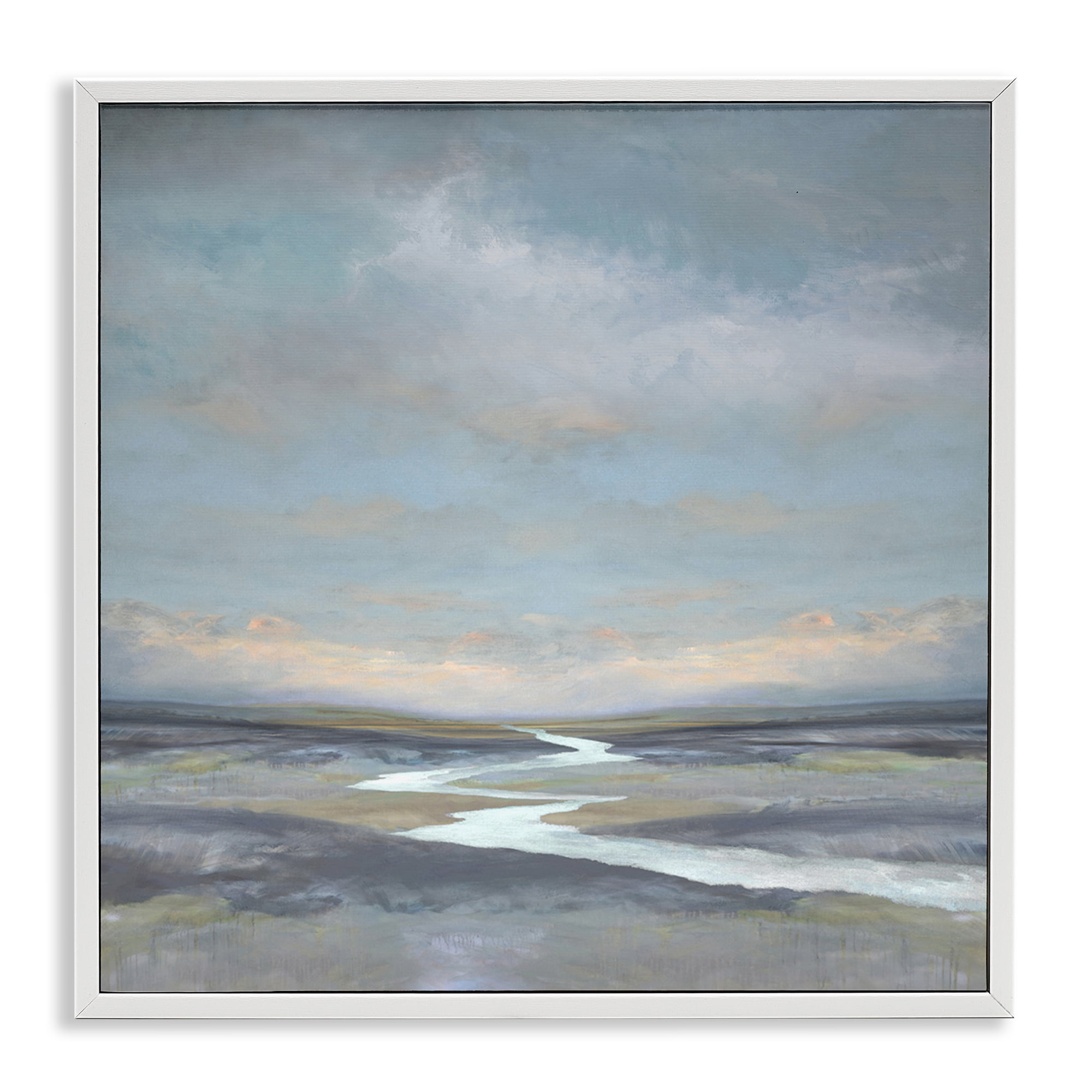 Stupell Industries Riverbend Misty Atmosphere White Framed Giclee Art, design by Christy McKee