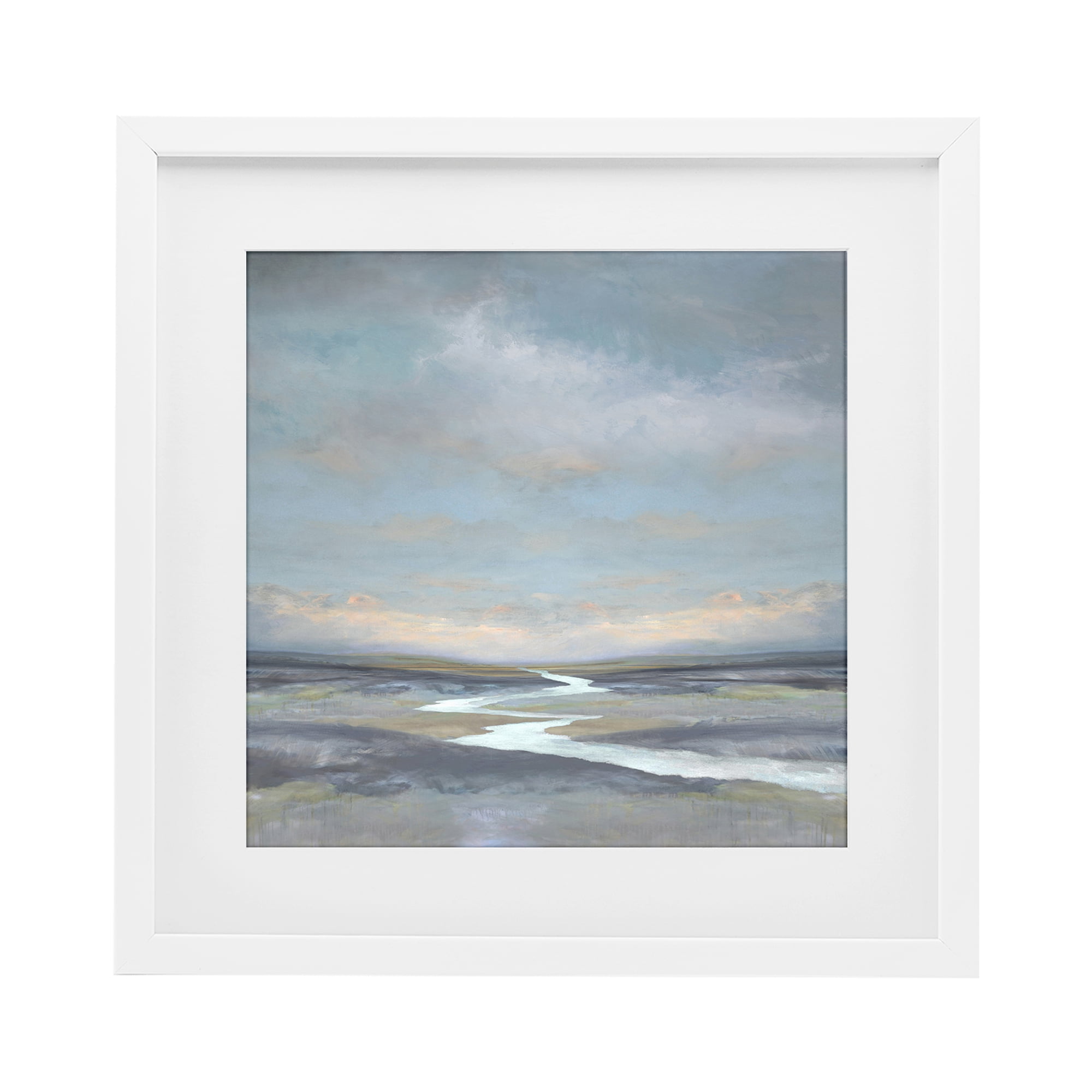 Stupell Industries Riverbend Misty Atmosphere White Framed Print Under Glass, design by Christy McKee