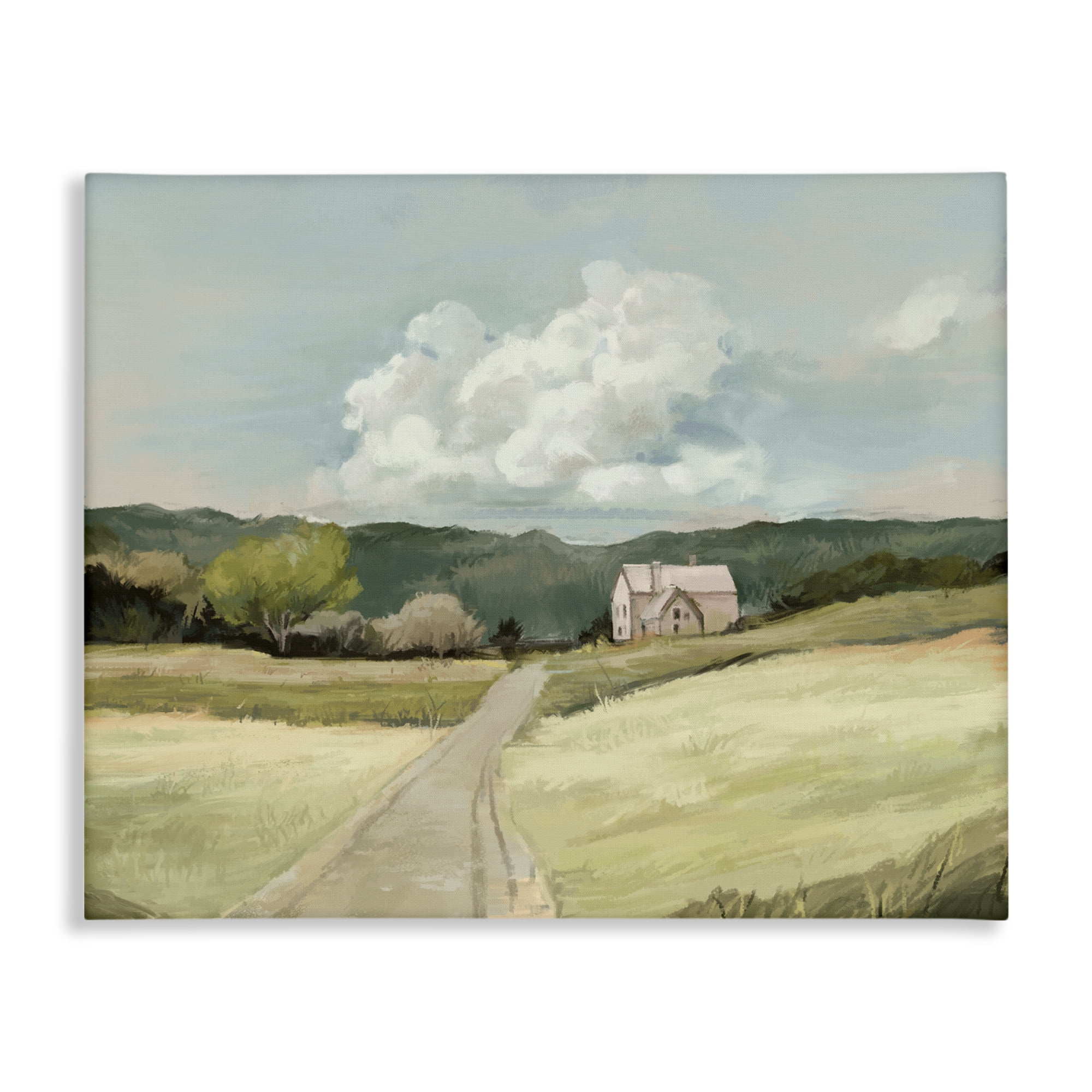 Road Leading Home Countryside Canvas Art, 40 x 30, Design By Artist Ziwei Li