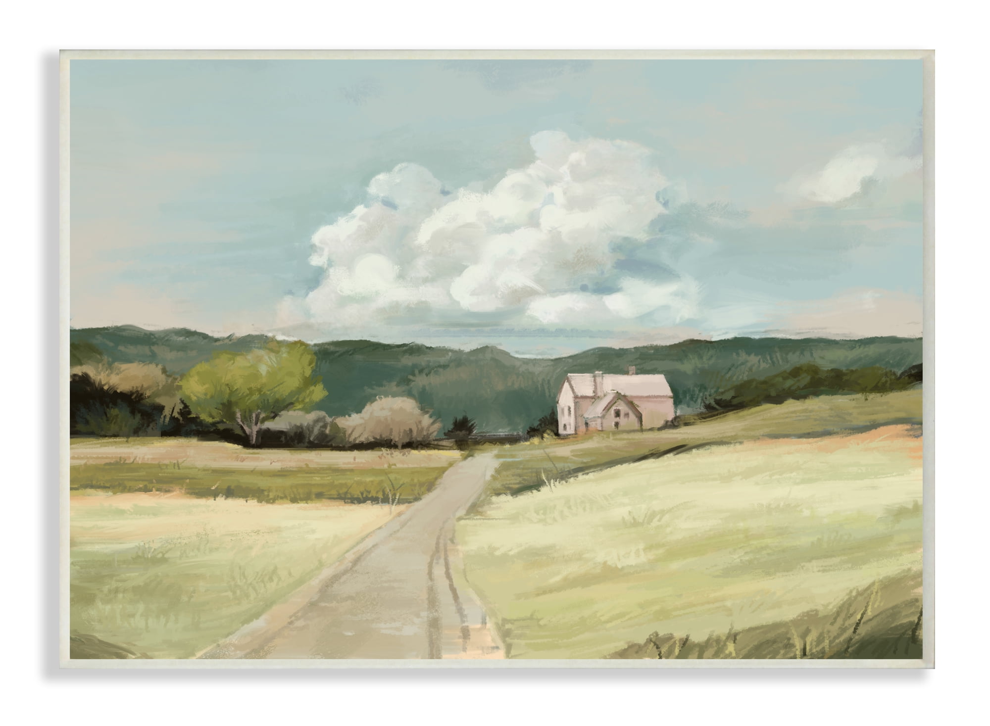 Stupell Industries Road Leading Home Countryside Mountain Landscape Wall Plaque, 10 x 15, Design by Ziwei Li