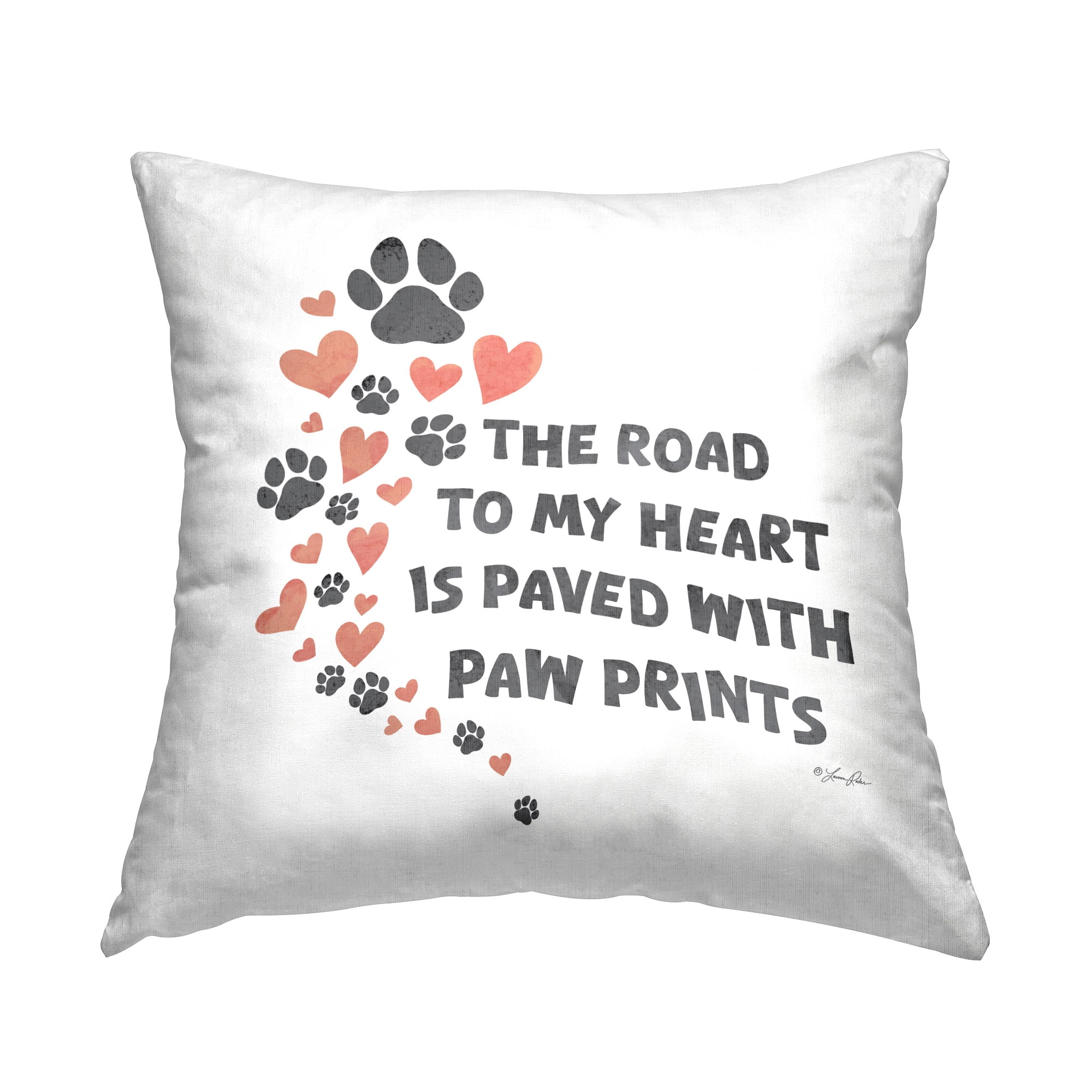 Stupell Industries Road To My Heart Decorative Printed Throw Pillow Design by Lauren Rader
