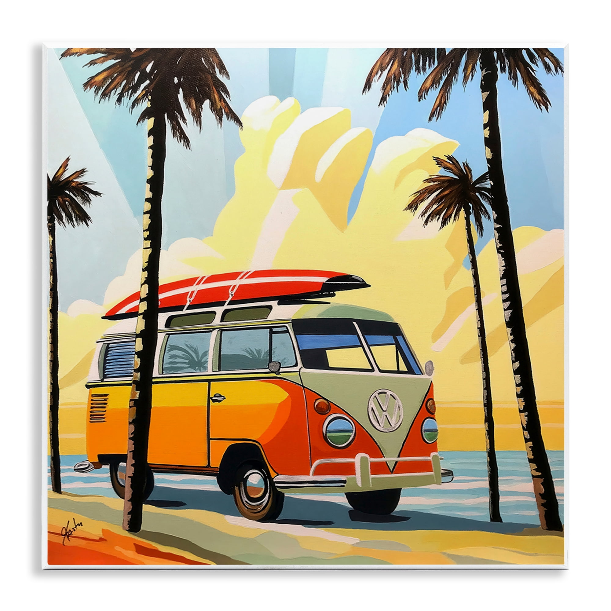 Stupell Industries Road Trip Beach Van Wall Plaque Art, design by John Jaster