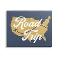 thumbnail image 1 of Stupell Industries Road Trip Vintage Text Traveling Country Map Canvas Wall Art, 40 x 30, Design by Lil' Rue, 1 of 5