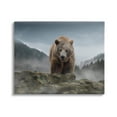 thumbnail image 1 of Stupell Industries Roaring Brown Grizzly Bear Rocky Mountain Top View Graphic Art Gallery Wrapped Canvas Print Wall Art, Design by Kelley Parker, 1 of 7