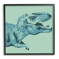 thumbnail image 1 of Stupell Industries Roaring T-Rex Dinosaur Vintage Stamp Style Design Graphic Art Black Framed Art Print Wall Art, Design by Daphne Polselli, 1 of 5