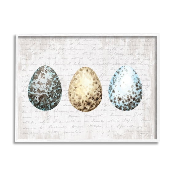 Stupell Industries Robin Eggs Ornamented Farm Confectionary Scripture Background,14 x 11, Design by Lettered and Lined
