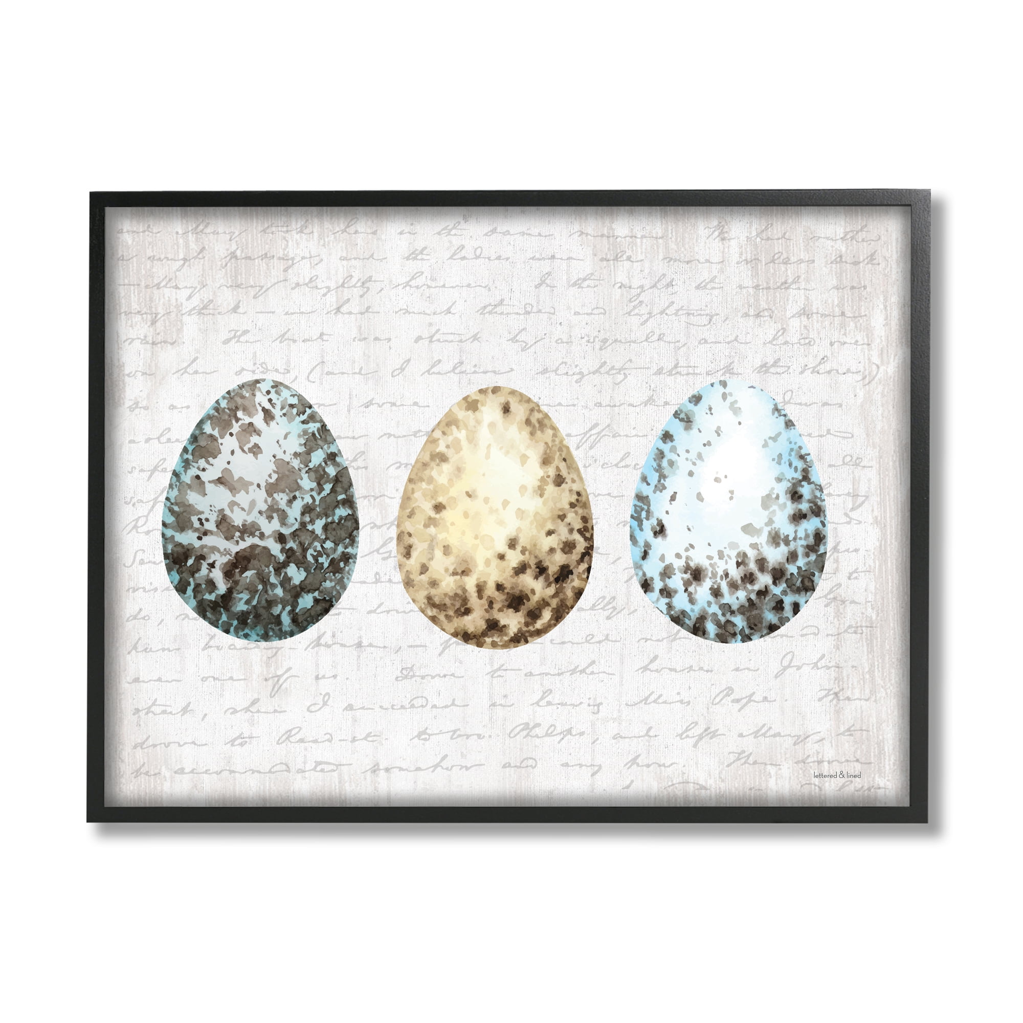 Stupell Industries Robin Eggs Ornamented Farm Confectionary Scripture Background,14 x 11, Design by Lettered and Lined