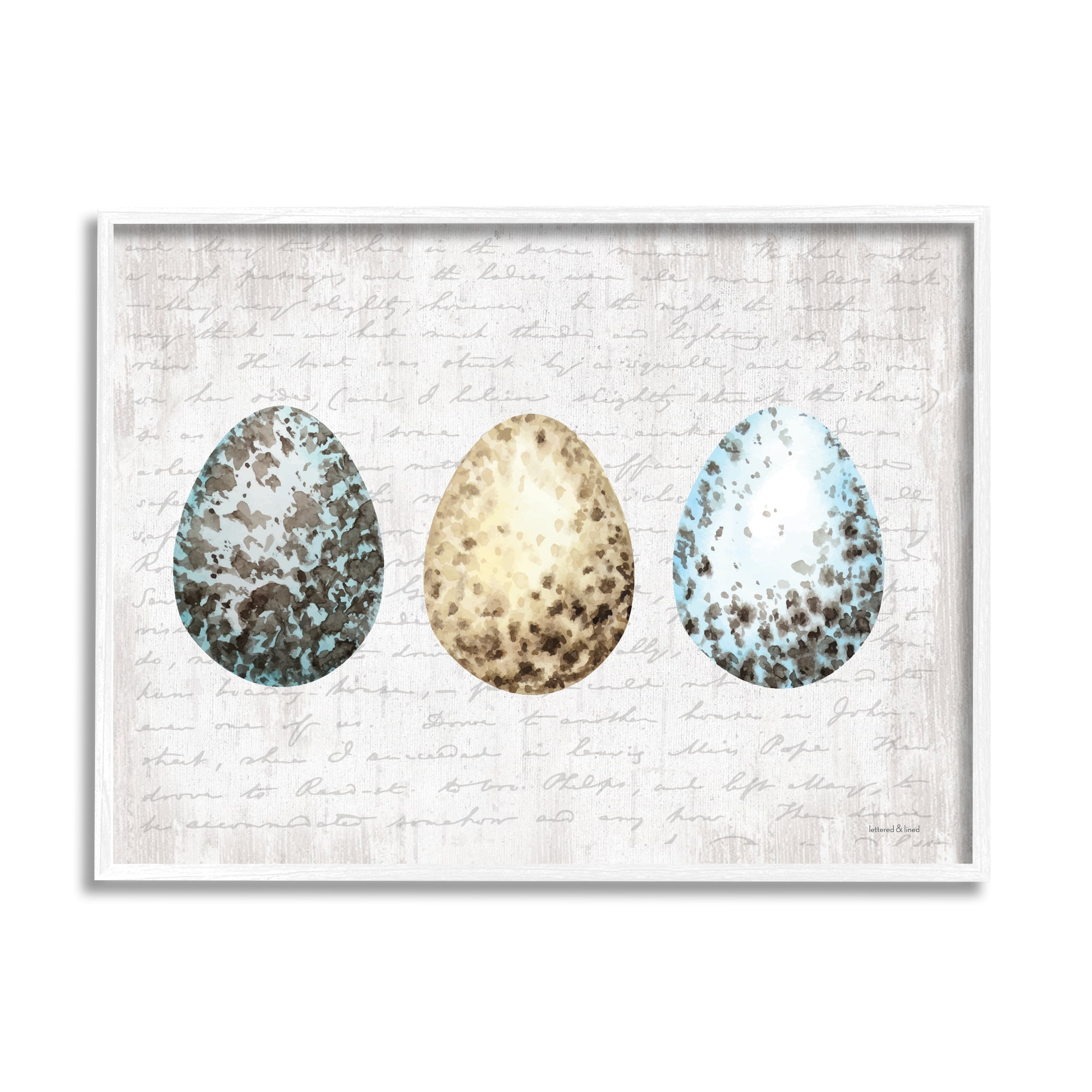 Stupell Industries Robin Eggs Ornamented Farm Confectionary Scripture Background,20 x 16, Design by Lettered and Lined