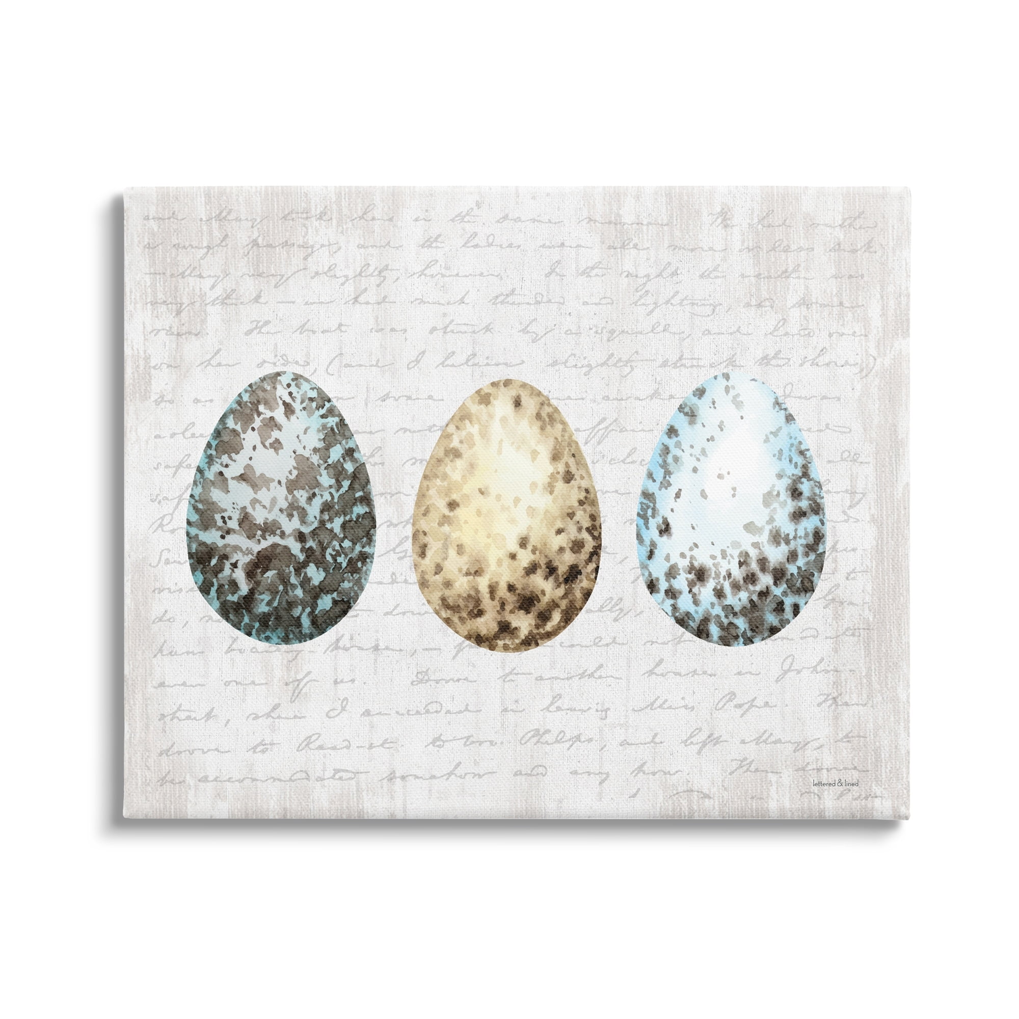 Stupell Industries Robin Eggs Ornamented Farm Confectionary Scripture Background,20 x 16, Design by Lettered and Lined