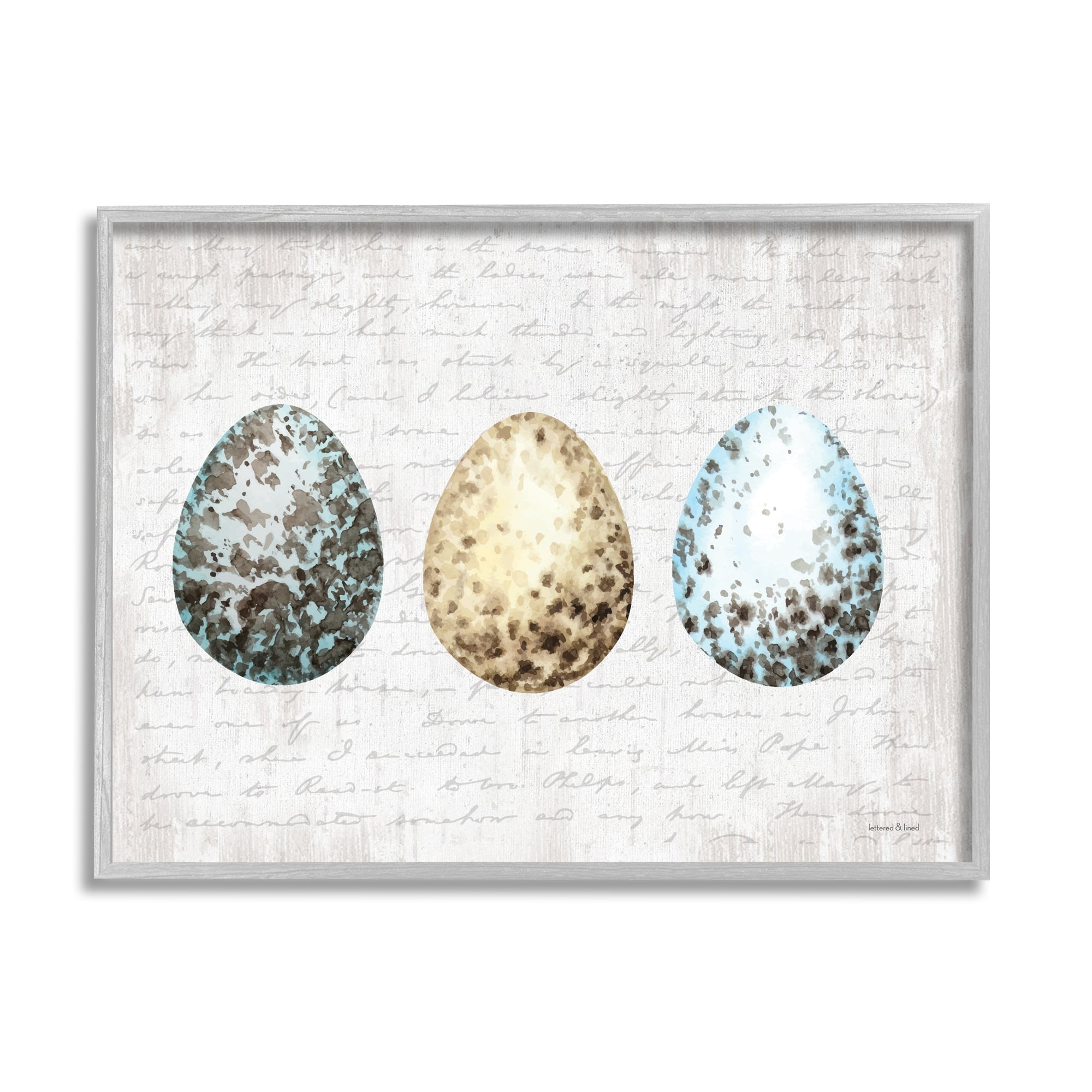 Stupell Industries Robin Eggs Ornamented Farm Confectionary Scripture Background,30 x 24, Design by Lettered and Lined