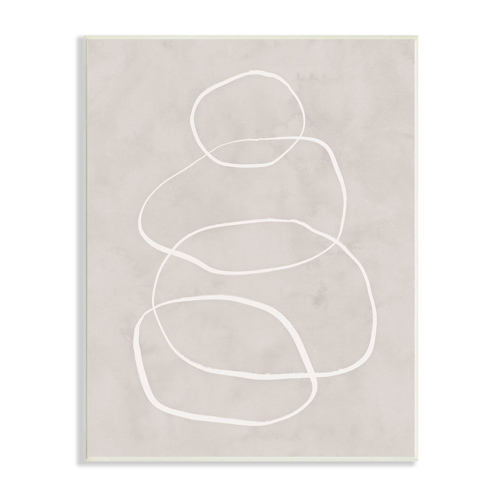 Stupell Industries Rock Balance Line Drawing Vintage Background,10 x 15, Design by Nina Blue