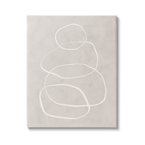 Stupell Industries Rock Balance Line Drawing Vintage Background,16 x 20, Design by Nina Blue