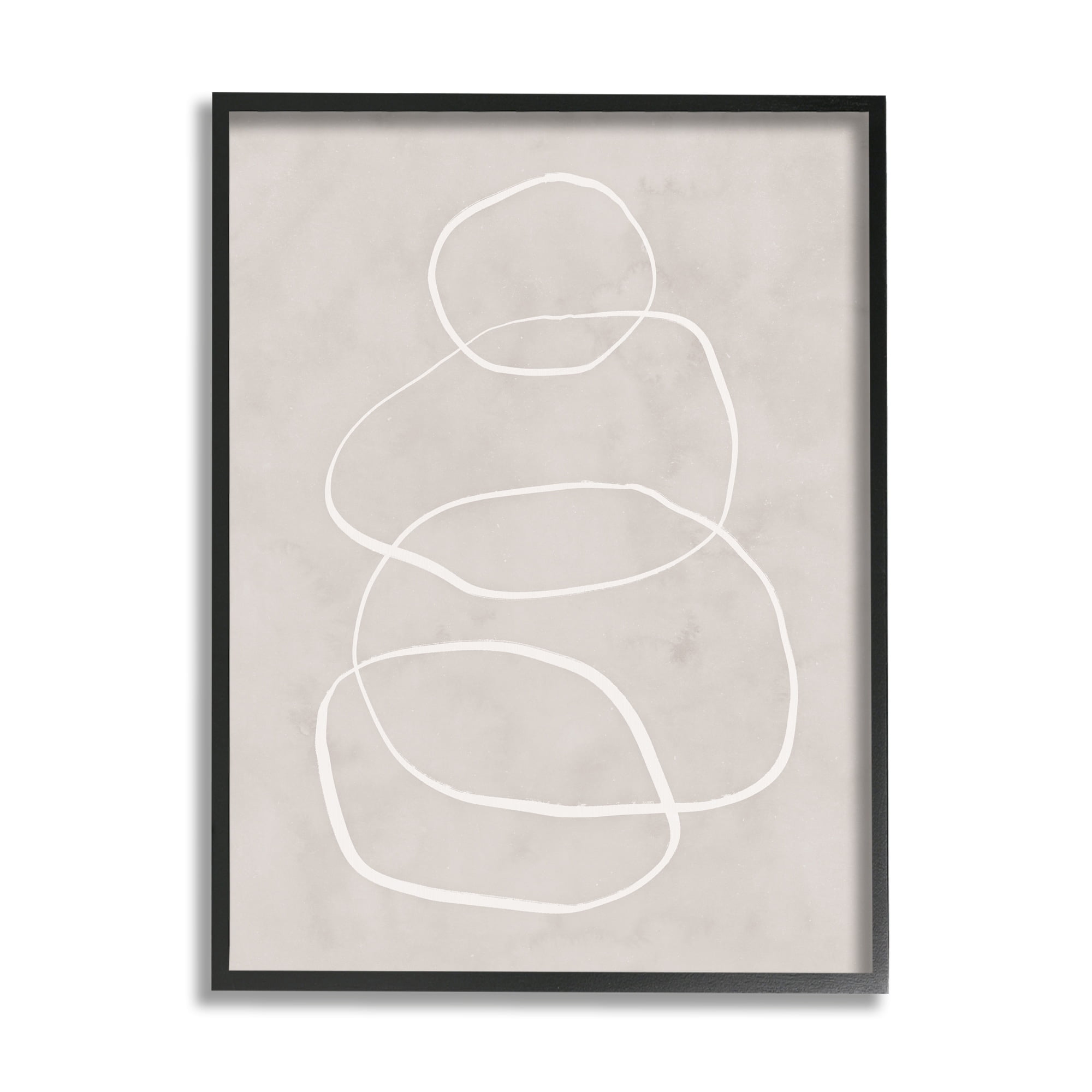 Stupell Industries Rock Balance Line Drawing Vintage Background,16 x 20, Design by Nina Blue