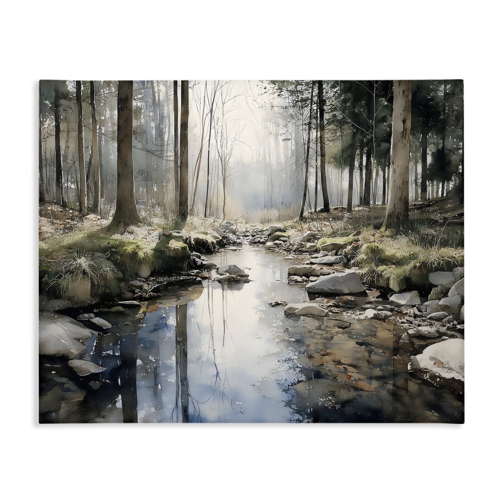 Stupell Industries Rock Creek in Morning Mist Canvas Wall Art, design by Franklyn Gregory