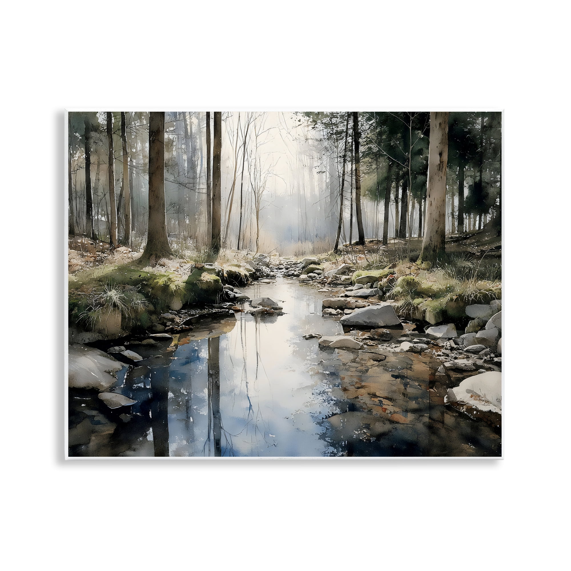 Stupell Industries Rock Creek in Morning Mist Wall Plaque Art, design by Franklyn Gregory