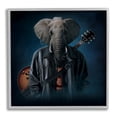 thumbnail image 1 of Stupell Industries Rock Musician Elephant Animals & Insects Painting Gray Framed Art Print Wall Art, 24 x 24, 1 of 9