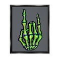 thumbnail image 1 of Stupell Industries Rock On Skeleton Hand Holiday Painting Black Floater Framed Art Print Wall Art, 17 x 21, 1 of 9