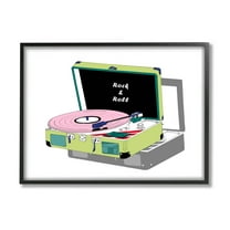 Stupell Industries Rock & Roll Vintage Record Player Graphic Art Black Framed Art Print Wall Art, Design by Melissa Wang