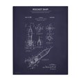 thumbnail image 1 of Stupell Industries Rocket Ship Blueprint Transportation Painting Gallery Wrapped Canvas Art Print Wall Art, 36 x 48, 1 of 8