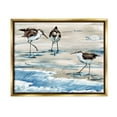 thumbnail image 1 of Stupell Industries Rockhampton Sandpipers Ocean Waves Painting Metallic Gold Floating Framed Canvas Print Wall Art, Design by Paul Brent, 1 of 6