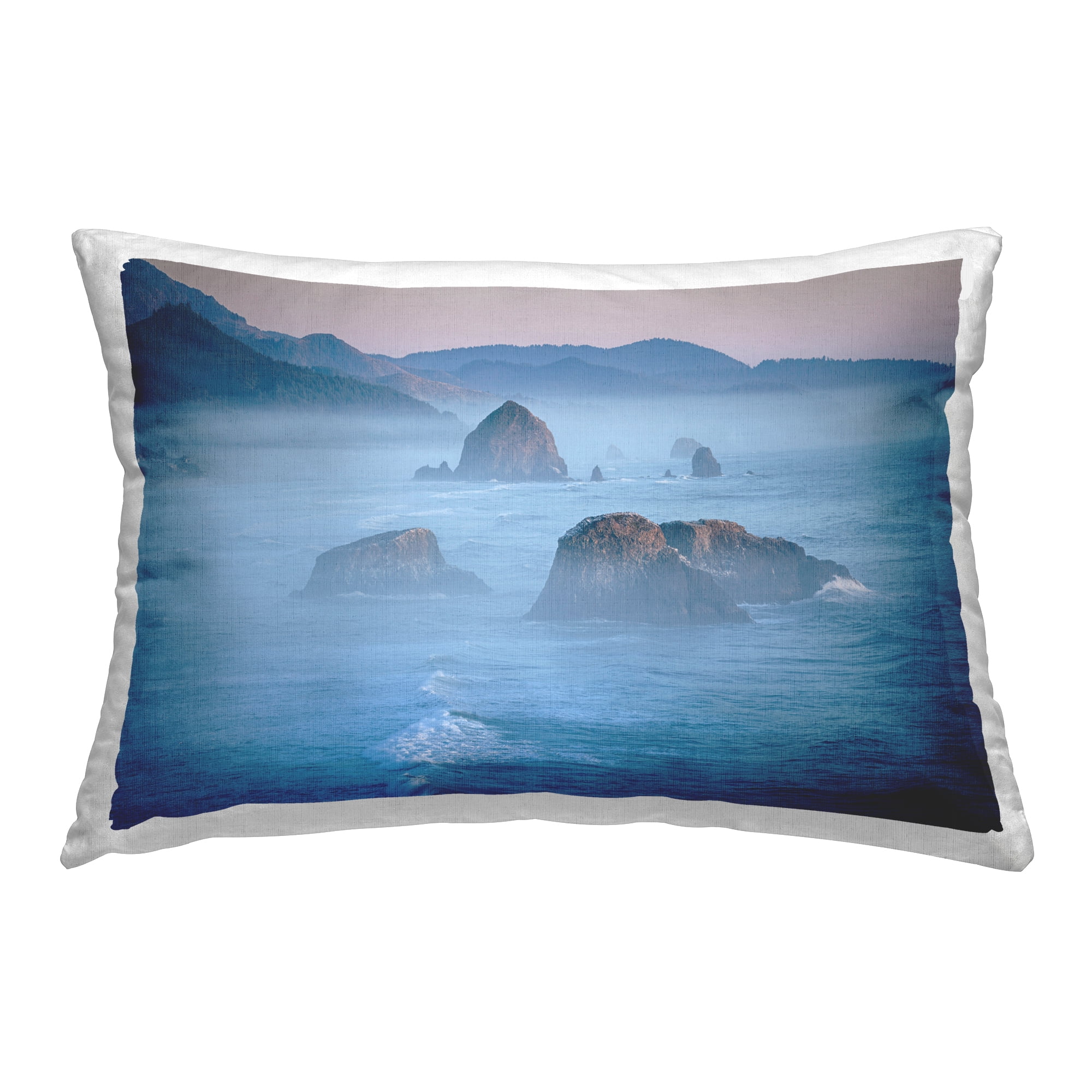 Stupell Industries Rocks Protruding from Sea Decorative Printed Throw Pillow Design by Marty Hulsebos.
