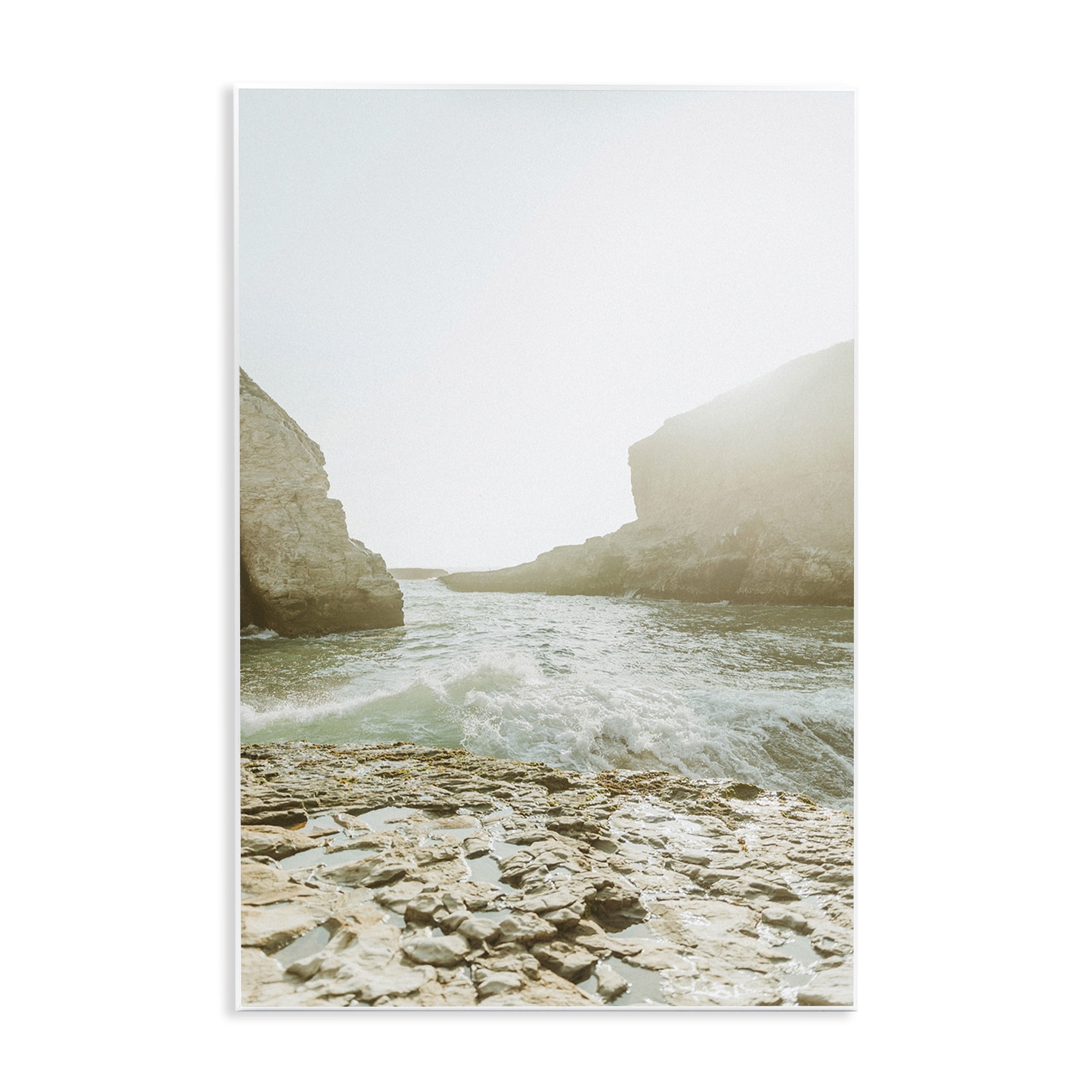 Stupell Industries Rocky Beach Cove Landscape Photography Unframed Art Print Wall Art, 10 x 15
