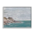 thumbnail image 1 of Stupell Industries Rocky Cliff Ocean Landscape Painting Gray Framed Art Print Wall Art, Design by Savannah Miler, 1 of 7