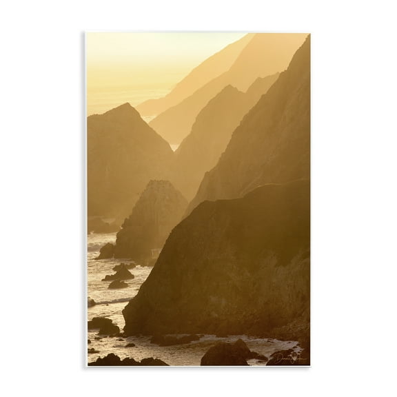 Stupell Industries Rocky Cliffs by Beach Landscape Photography Unframed Art Print Wall Art, 10 x 15