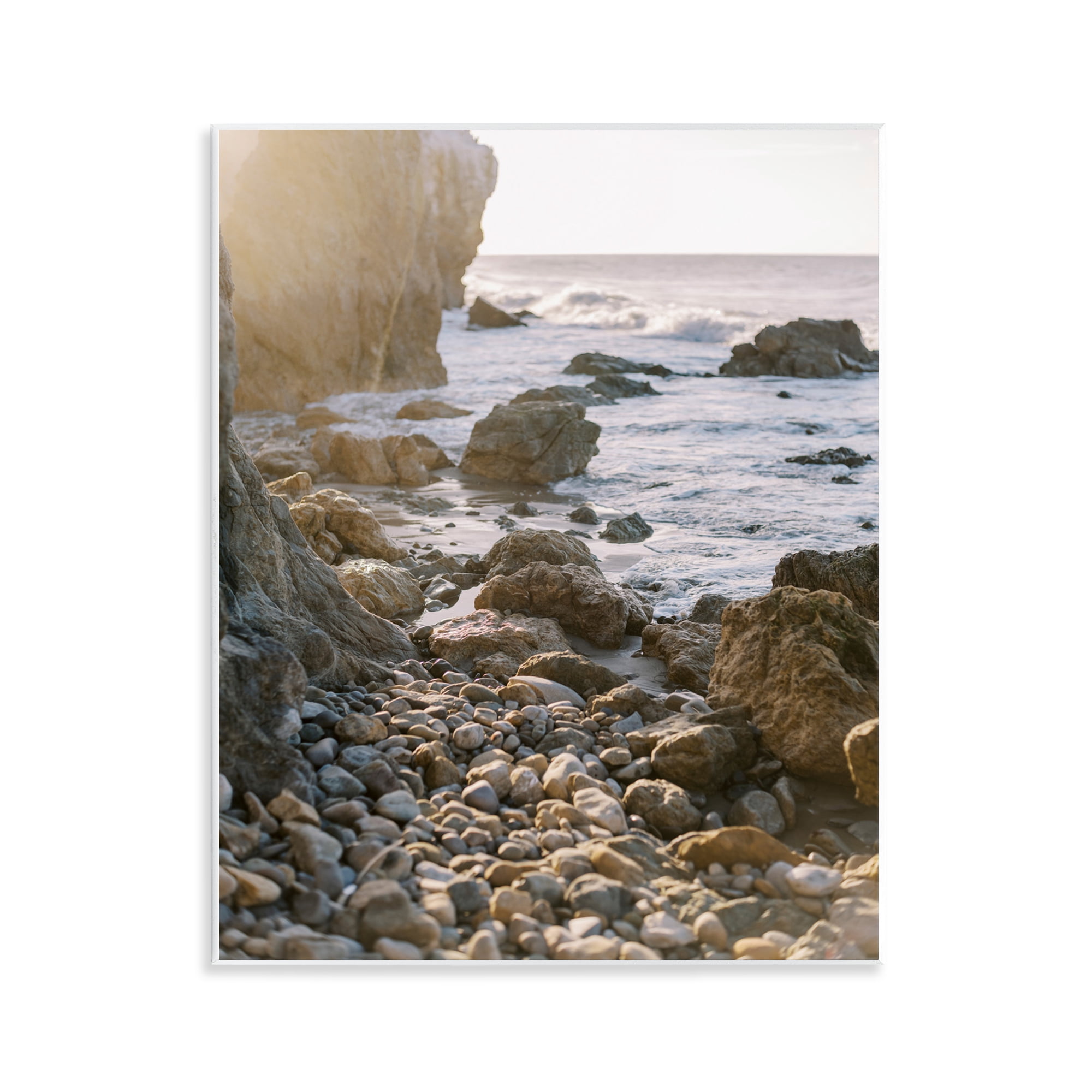 Stupell Industries Rocky Coast Waves Landscape Photography Unframed Art Print Wall Art, 11 x 14