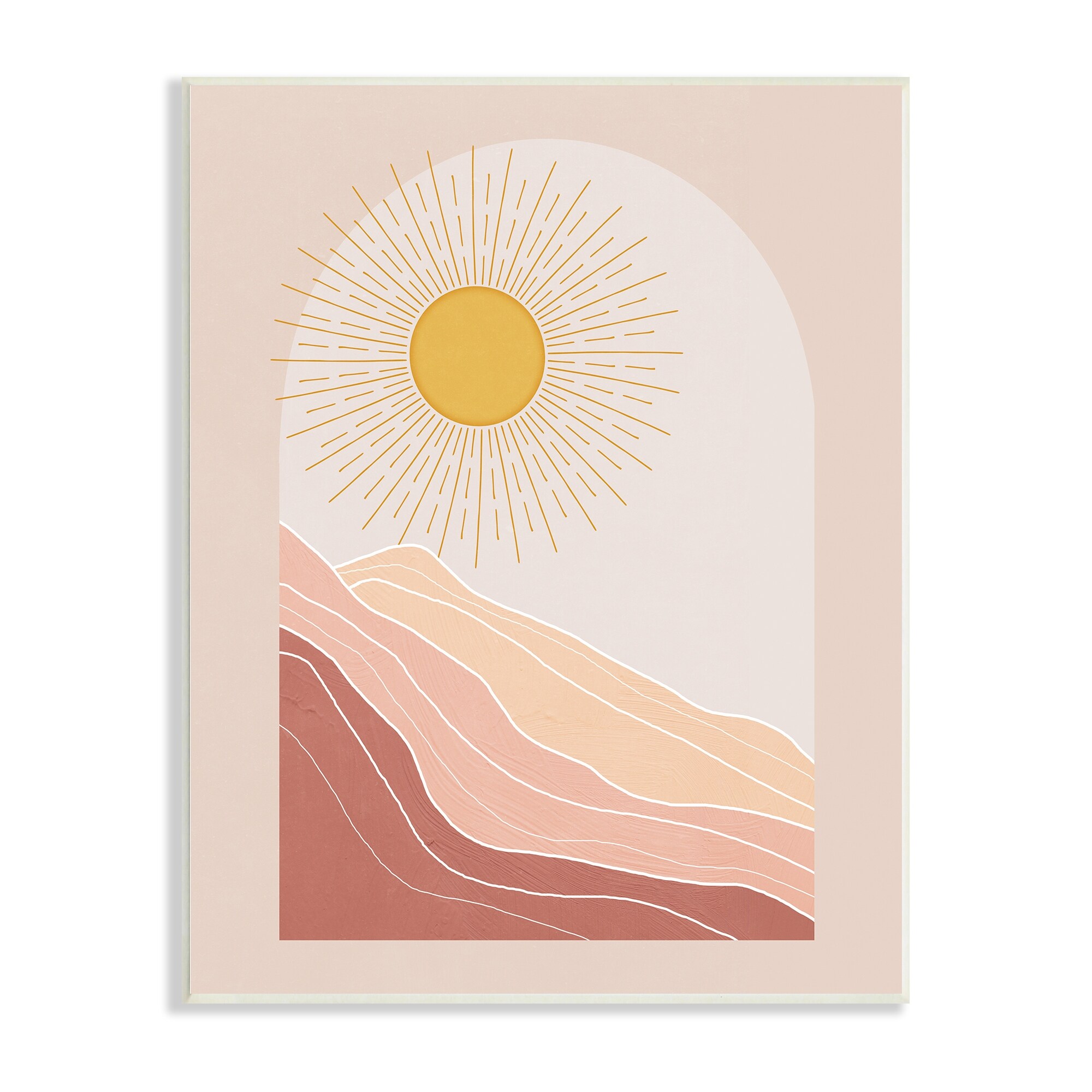 Stupell Industries Rocky Deserted Ridges Patterned Radiant Sunlight ,10 x 15, Design by Nina Blue