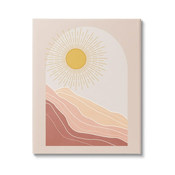 Stupell Industries Rocky Deserted Ridges Patterned Radiant Sunlight ,24 x 30, Design by Nina Blue