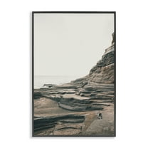 Stupell Industries Rocky Hawaiian Shore Landscape & Nature Photography Black Framed Art Print Wall Art, 12 x 18