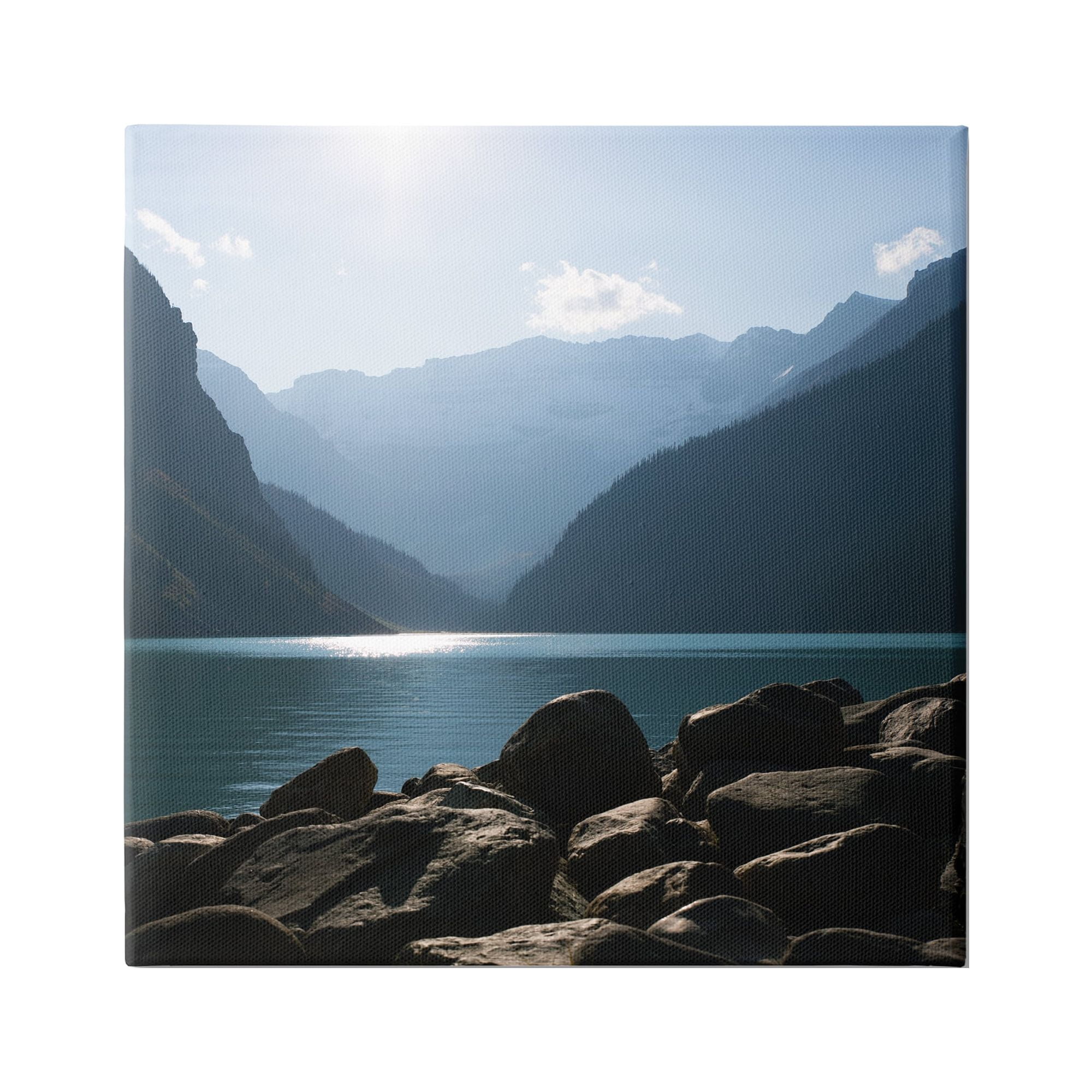 Stupell Industries Rocky Lakeside Mountain View Horizon Scene, 30 x 30, Design by Carol Robinson