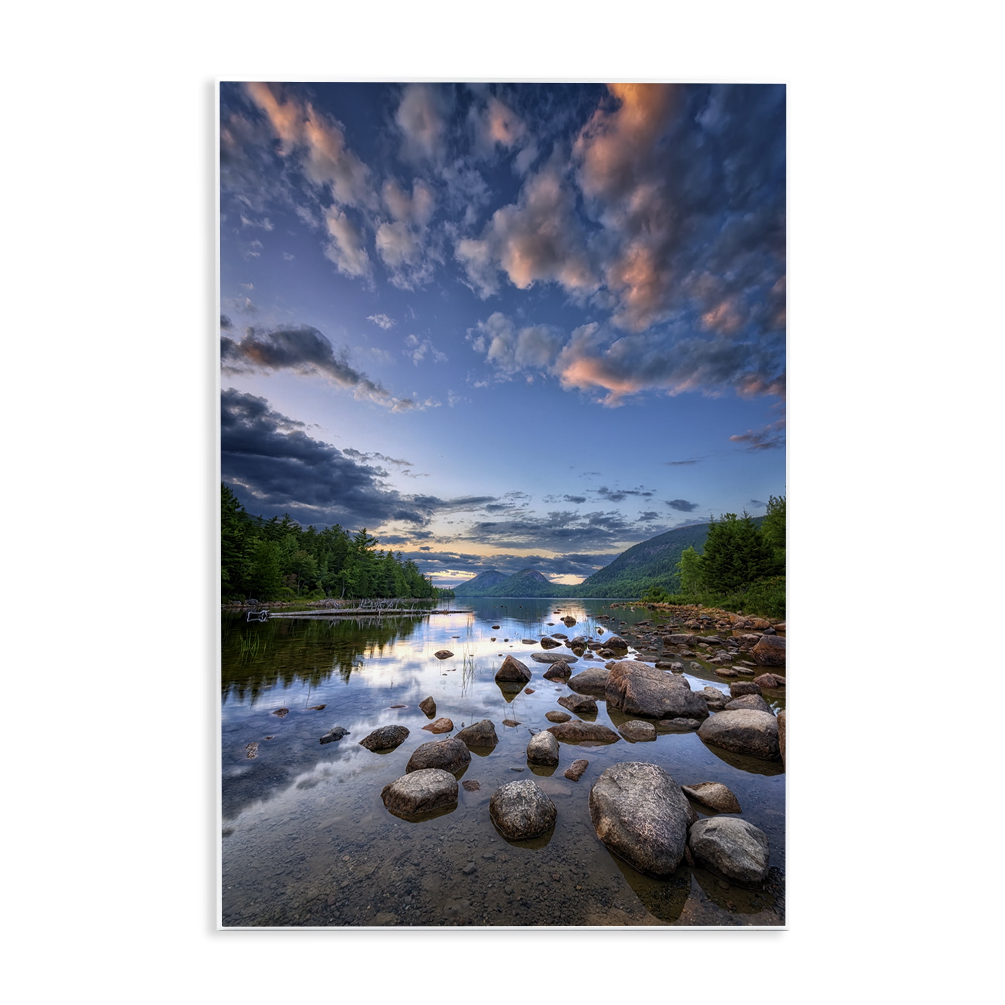 Stupell Industries Rocky Mountainous Shore Landscape & Nature Photography Unframed Art Print Wall Art, 13 x 19