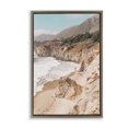 thumbnail image 1 of Stupell Industries Rocky Ocean Cove Landscape & Nature Photography Brown Floater Framed Canvas Art Print Wall Art, 17 x 25, 1 of 10