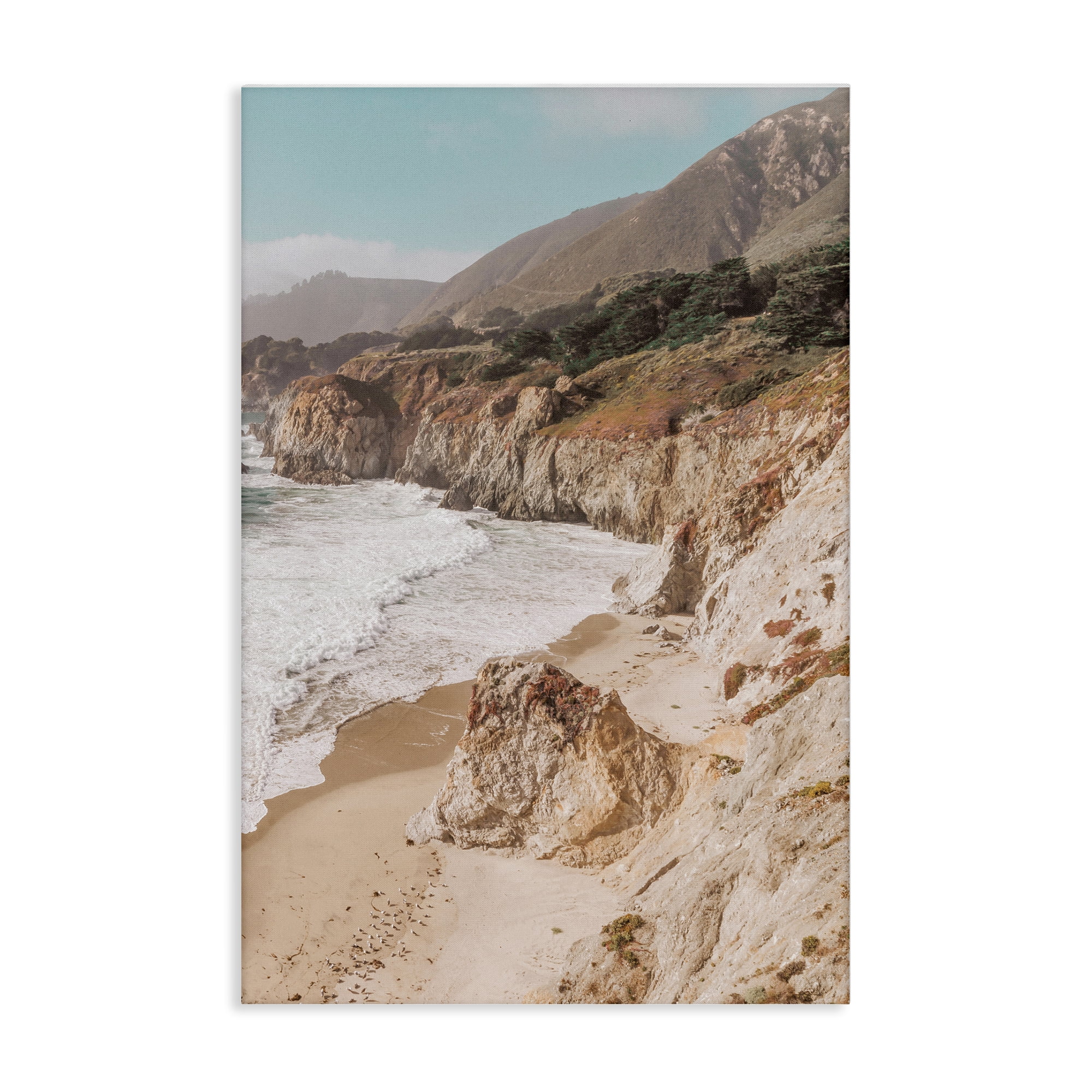 Stupell Industries Rocky Ocean Cove Landscape & Nature Photography Wrapped Canvas Art Print Wall Art, 20 x 30
