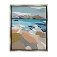 thumbnail image 1 of Stupell Industries Rocky Ocean Shore Beach Landscape Graphic Art Luster Gray Floating Framed Canvas Print Wall Art, Design by Nikita Jariwala, 1 of 6