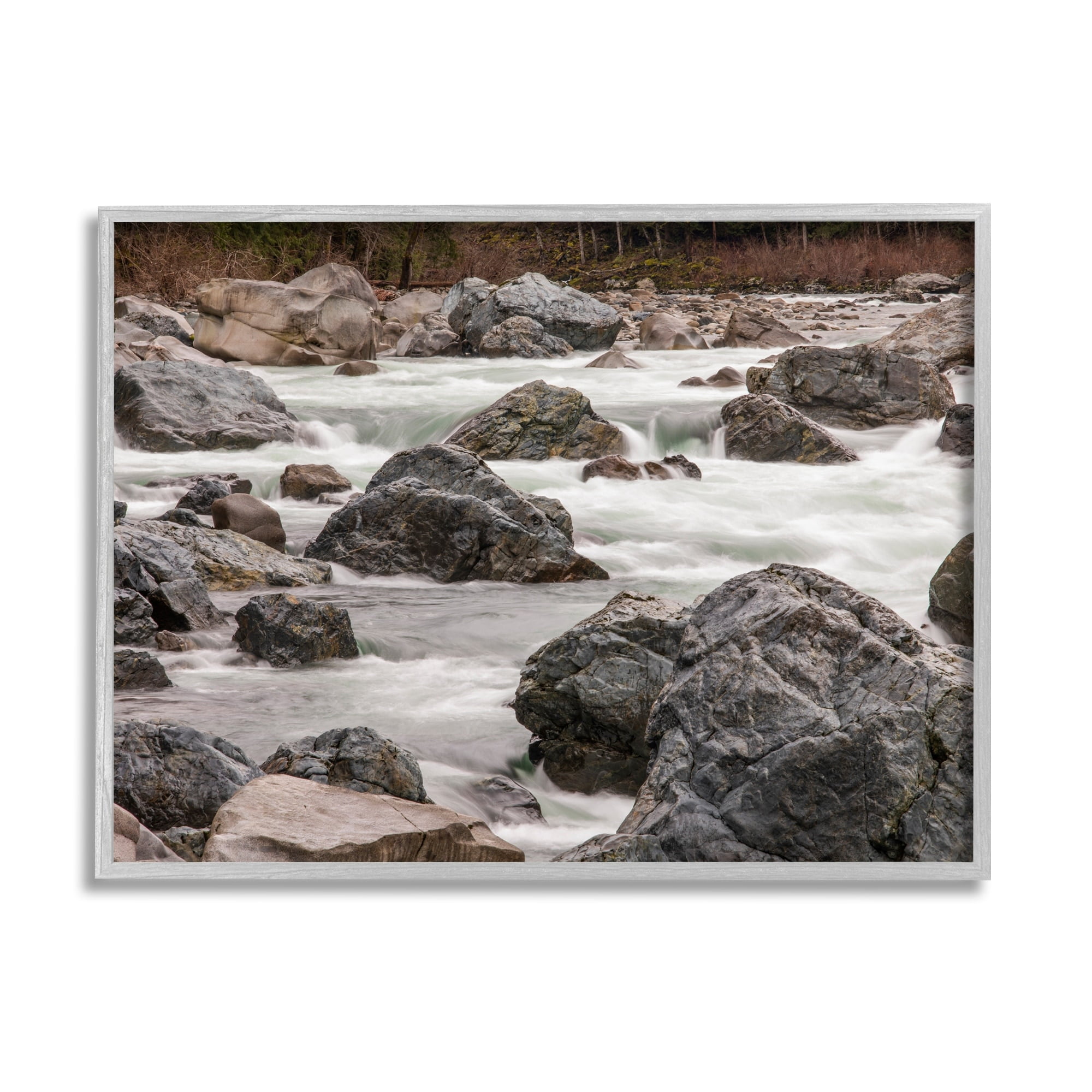 Stupell Industries Rocky River Stream Flowing Water Landscape Photography, 14 x 11,Design by Matheson
