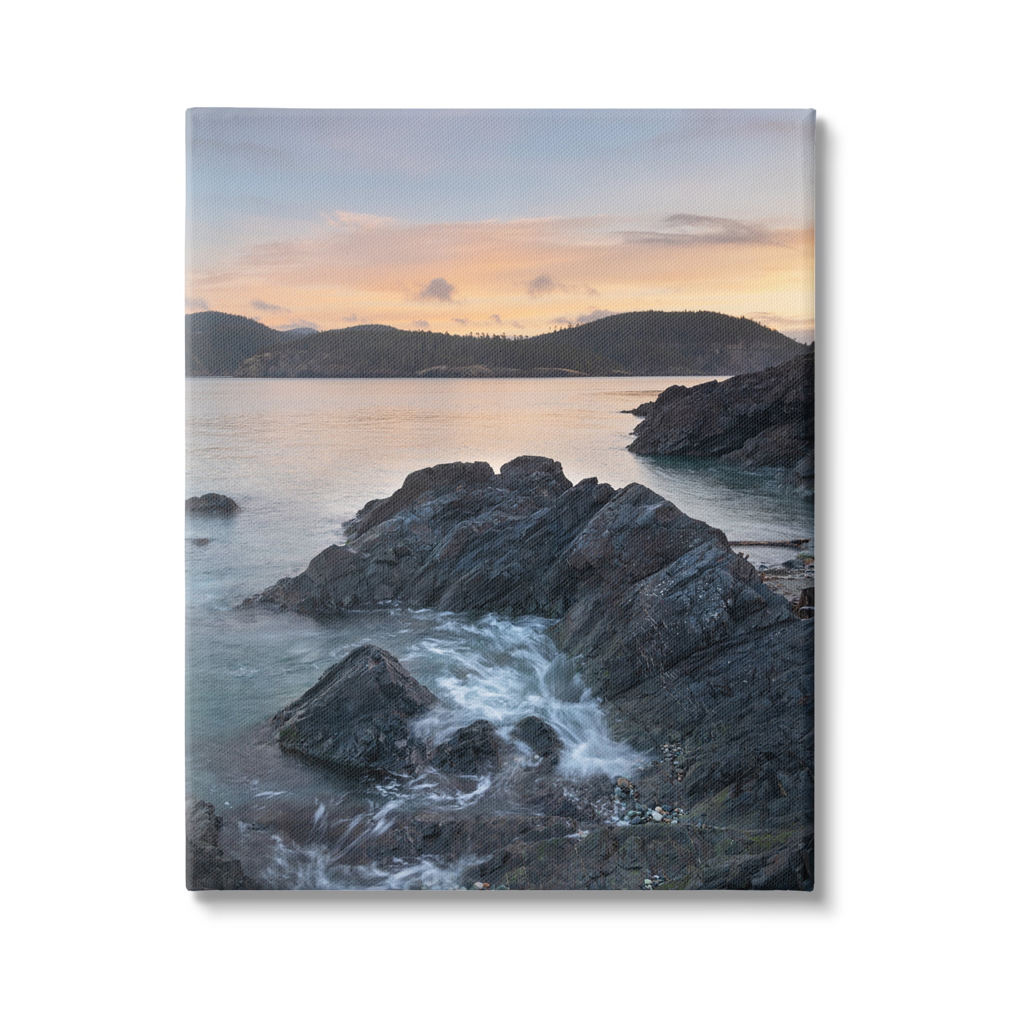 Stupell Industries Rocky Sea Cliffs Landscape Photography Gallery Wrapped Canvas Art Print Wall Art, 30 x 40