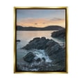 thumbnail image 1 of Stupell Industries Rocky Sea Cliffs Landscape Photography Gold Floater Framed Canvas Art Print Wall Art, 25 x 31, 1 of 10